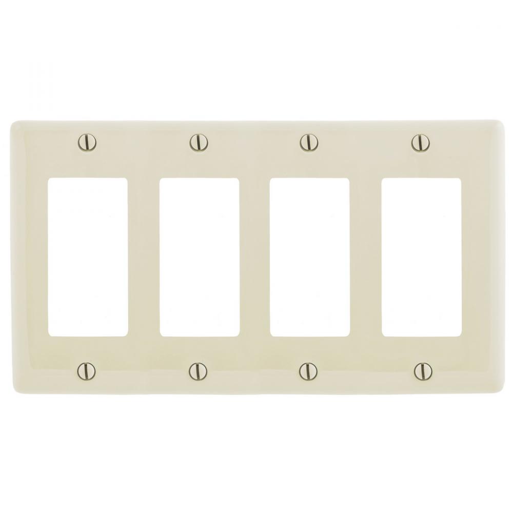 WALLPLATE, M-SIZE 4-G, 4) RECT, LA