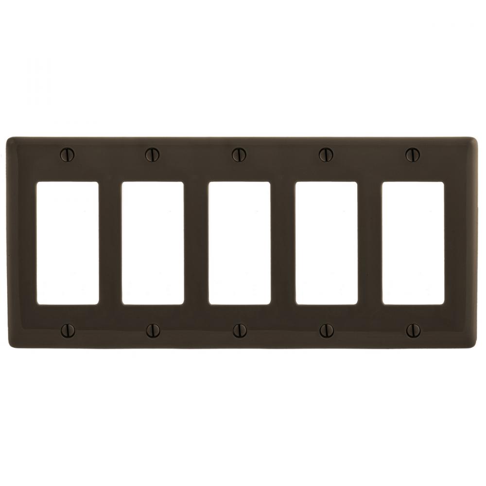 WALLPLATE, 5-G, 5) RECT, BR