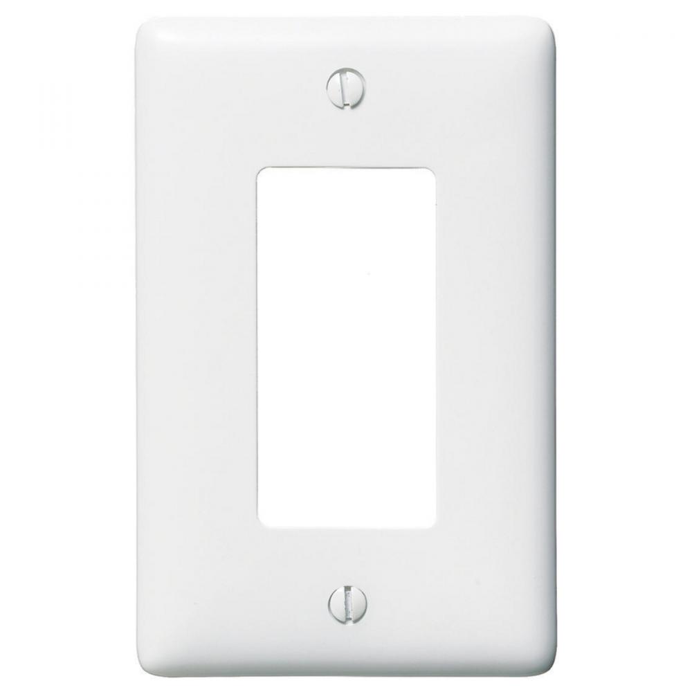 WALLPLATE, 1-G, 1) RECT, WH