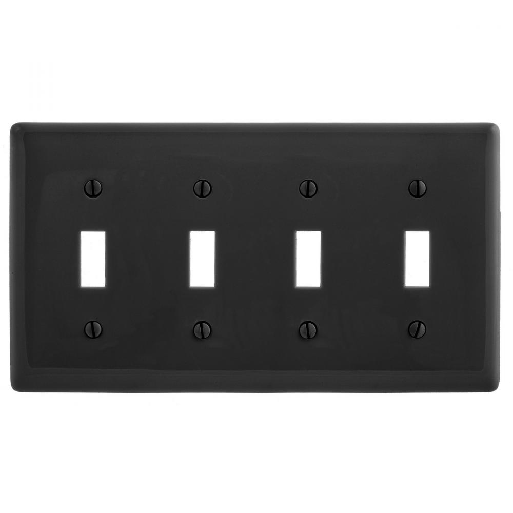 WALLPLATE, 4-G, 4) TOG, BK