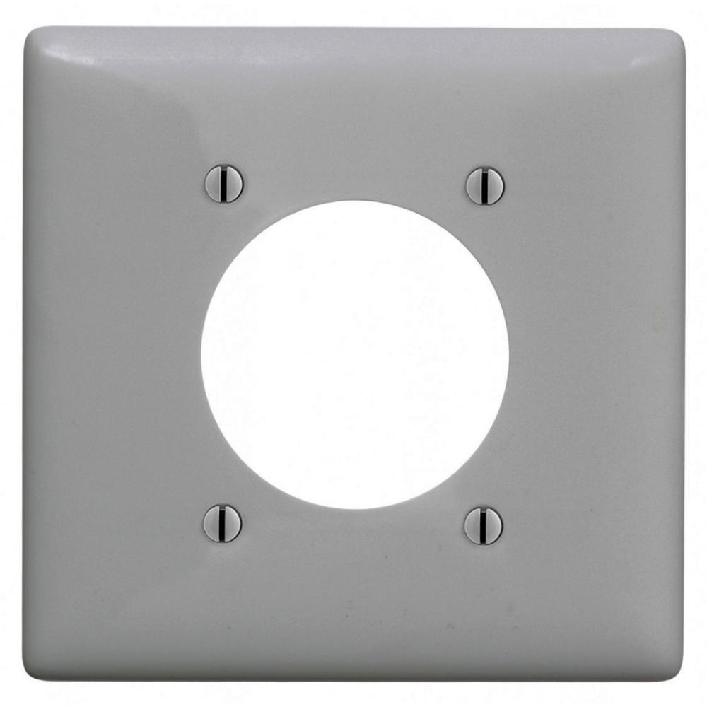 WALLPLATE, 2-G, 2.15&#34; OPNG, GY