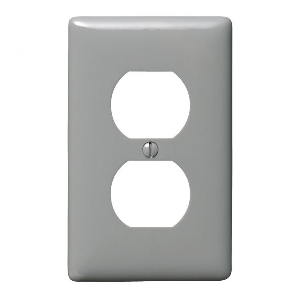 WALLPLATE, 1-G, 1) DUP, GY