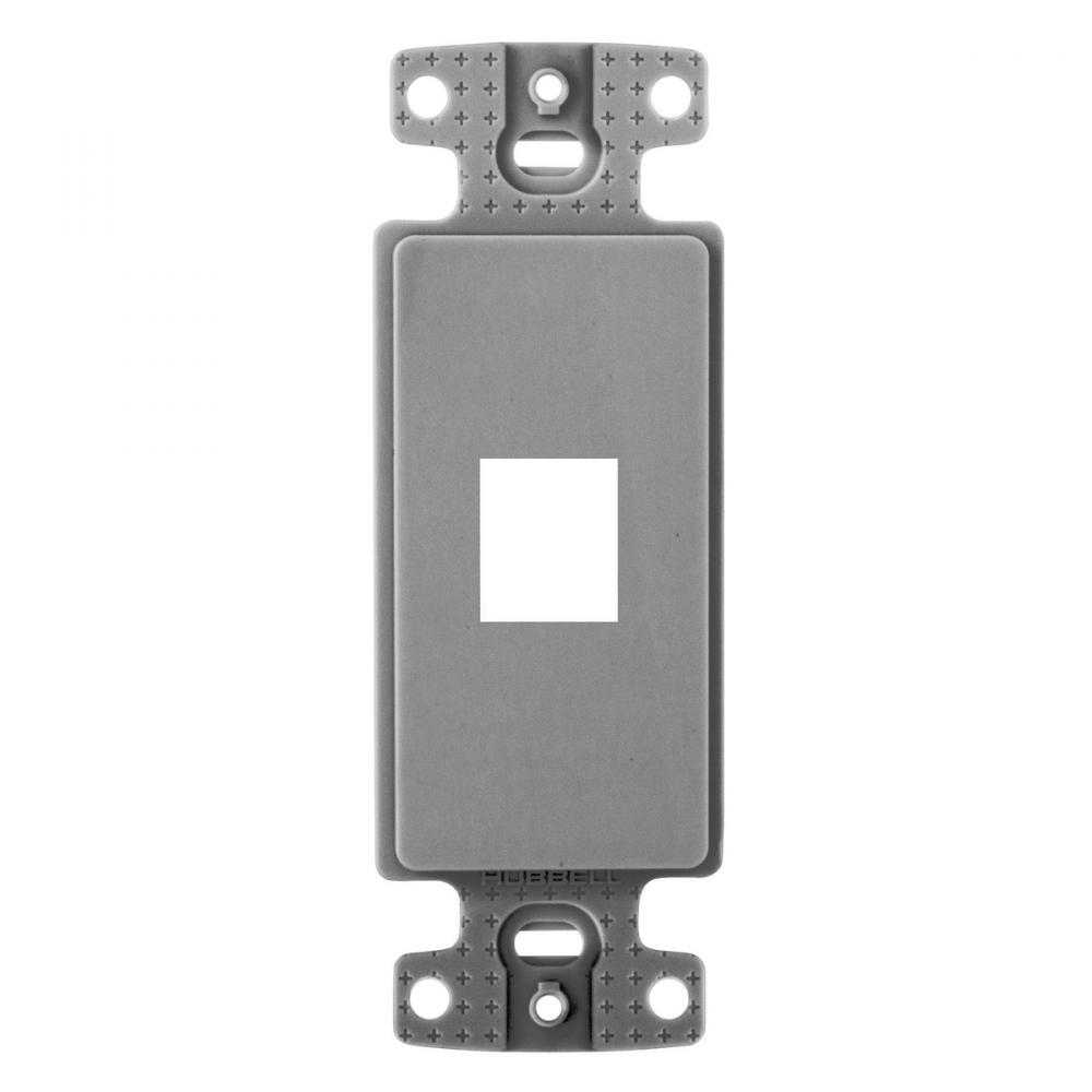 PLATE, DECORATOR KEYSTONE FRAME,1PORT,GY