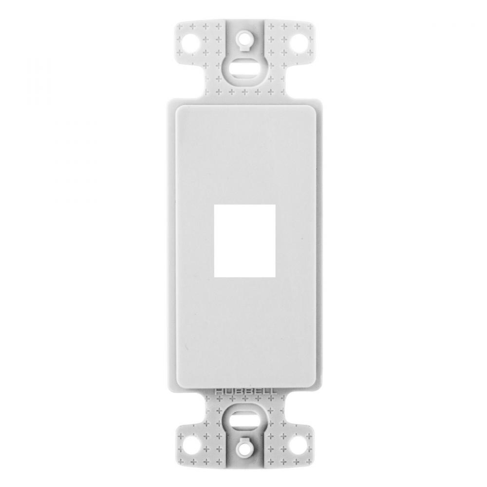 PLATE, DECORATOR KEYSTONE FRAME,1PORT,WH