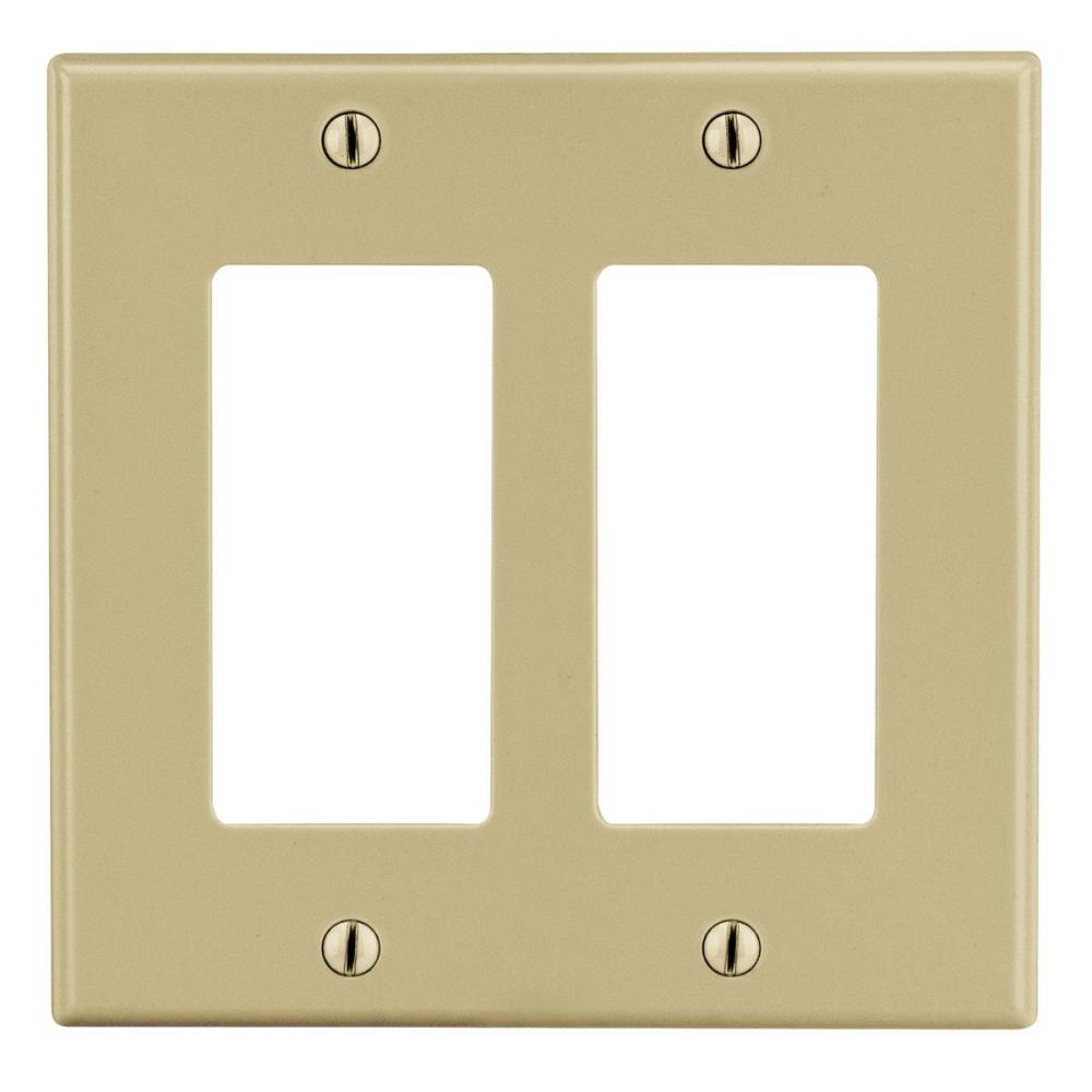 WALLPLATE, 2-G, 2) DEC, IV