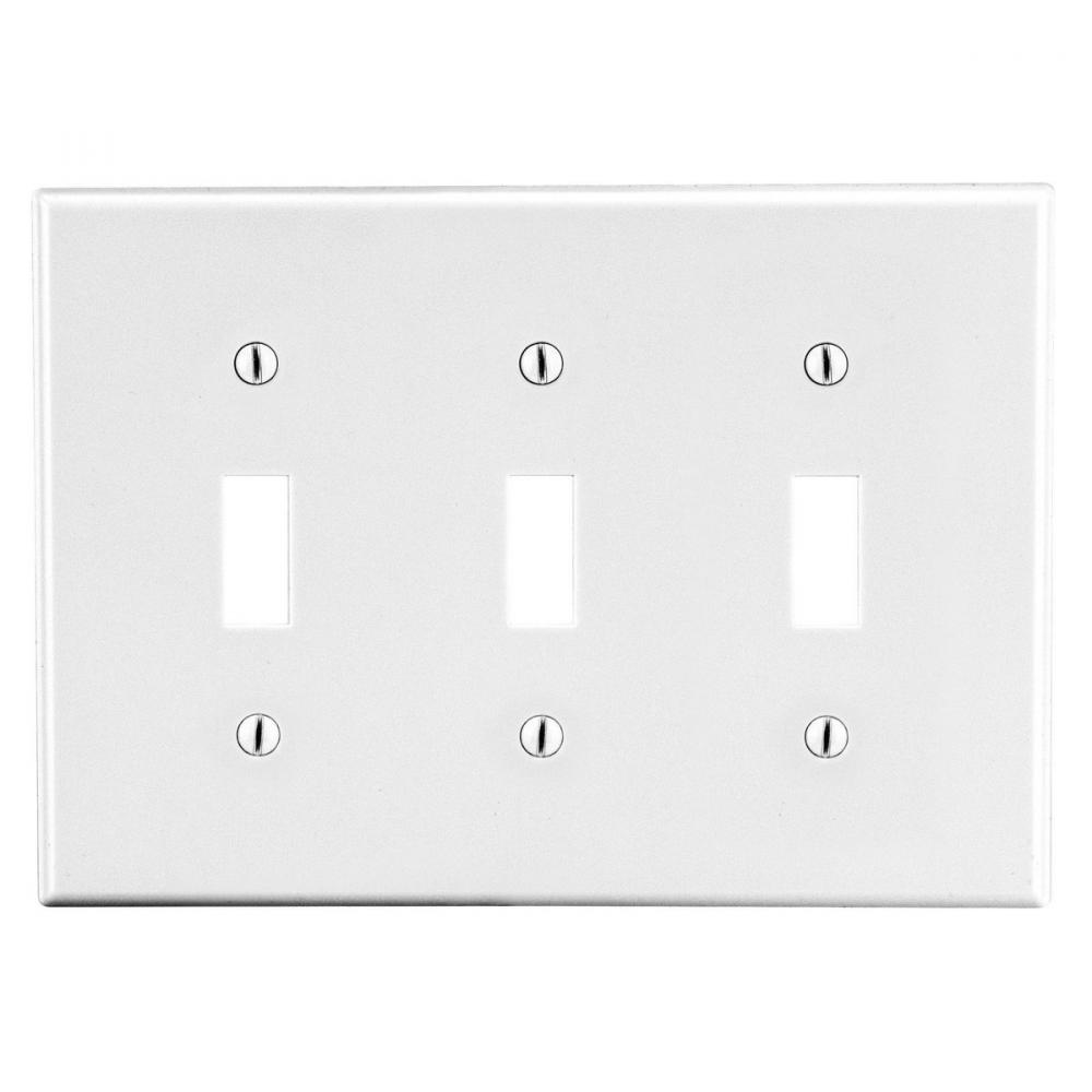 WALLPLATE, 3-G, 3) TOG, WH