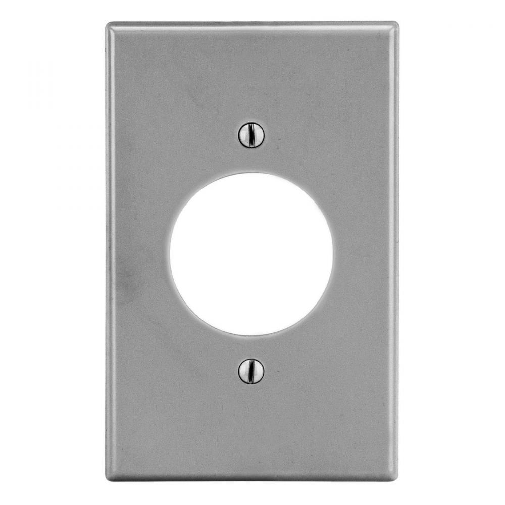 WALLPLATE, 1-G, 1.60&#34; OPNG, GY