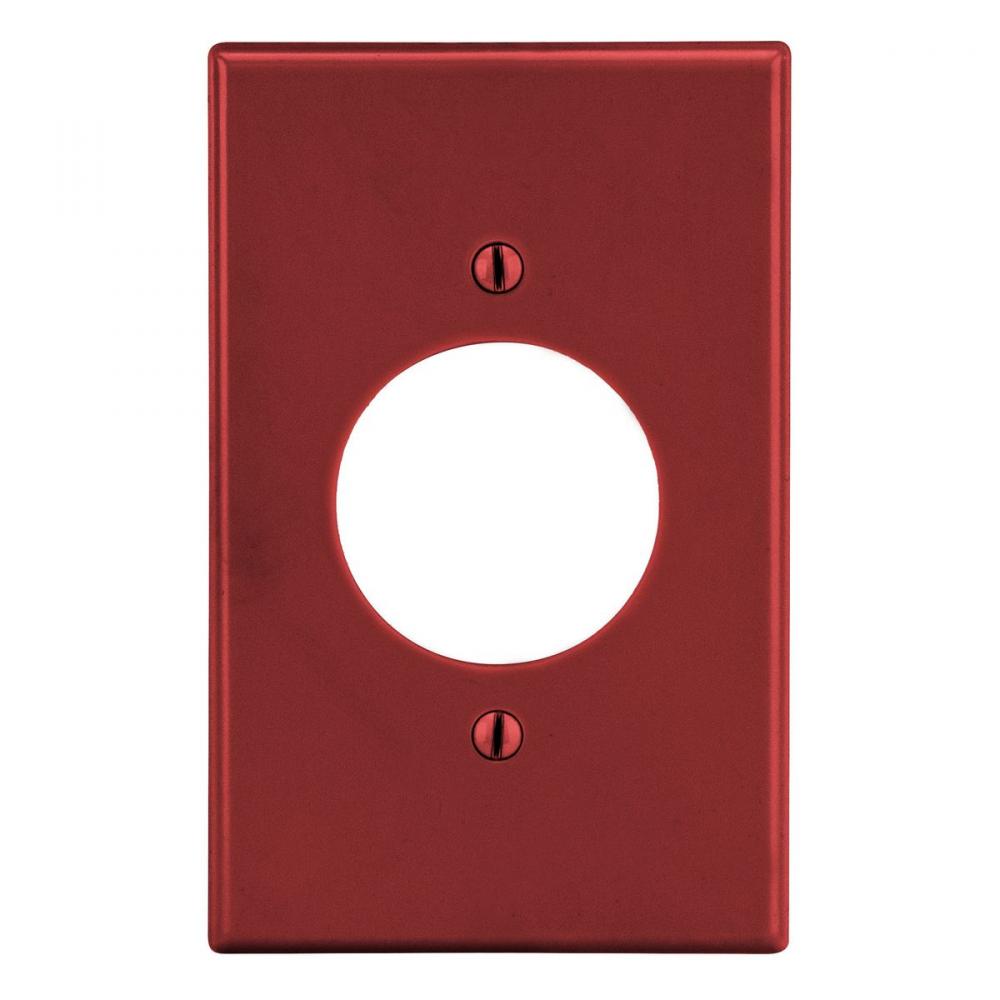 WALLPLATE, 1-G, 1.60&#34; OPNG, RED