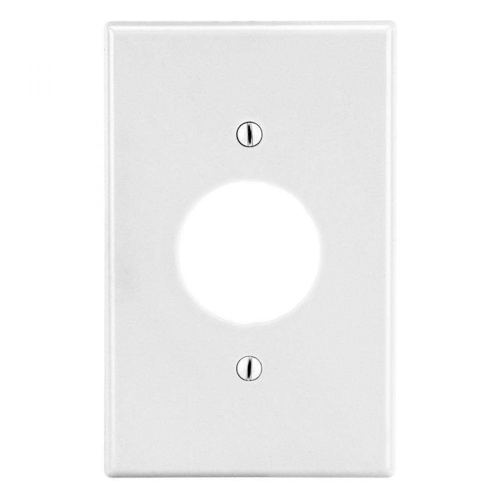 WALLPLATE, M-SIZE, 1-G, 1.40&#34; OPNG, WH