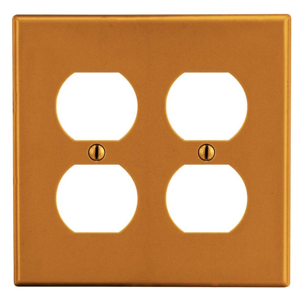 WALLPLATE, 2-G, 2) DUP, OR