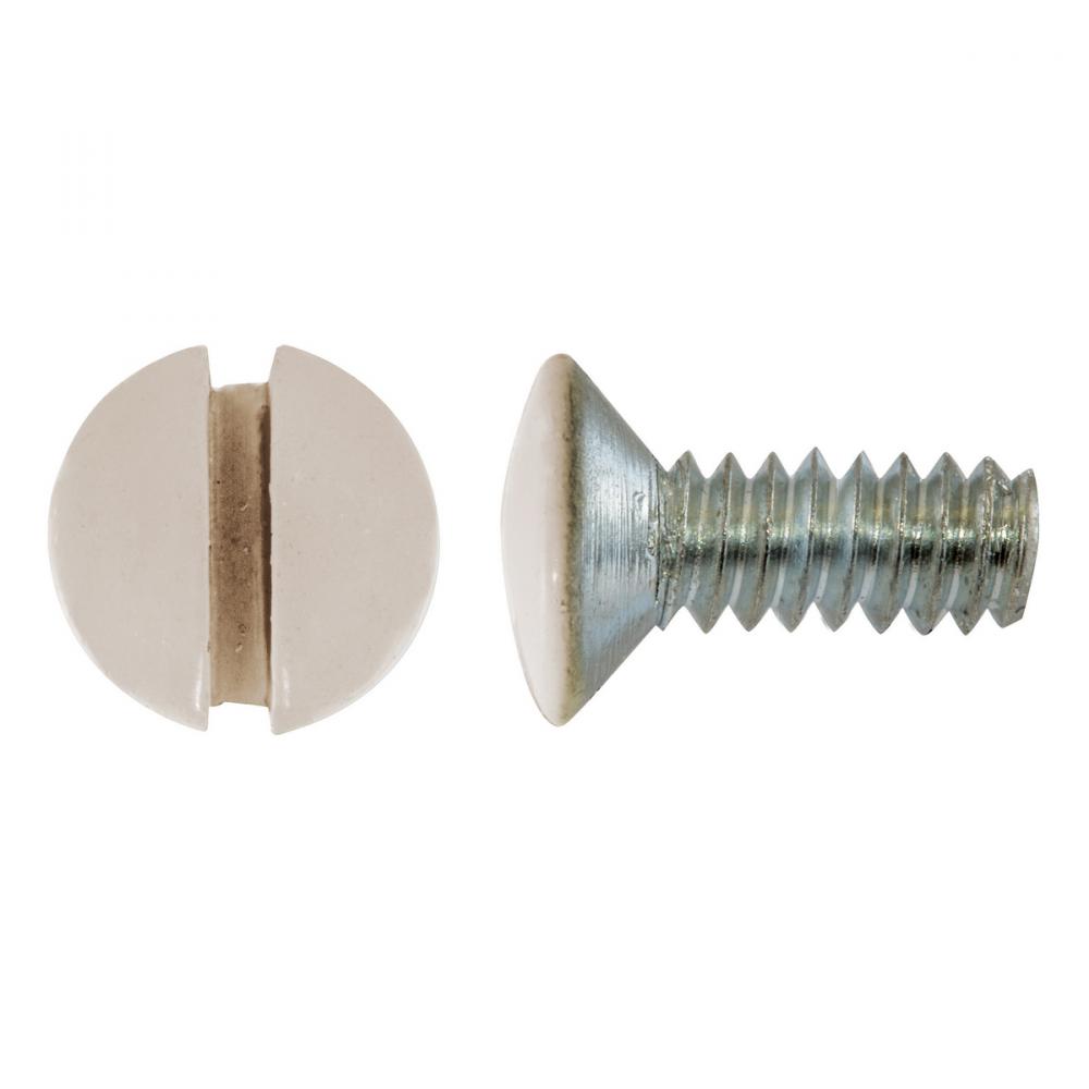 W-PLATE SCREW, 3/8&#34;, LT ALMOND, 100 PACK