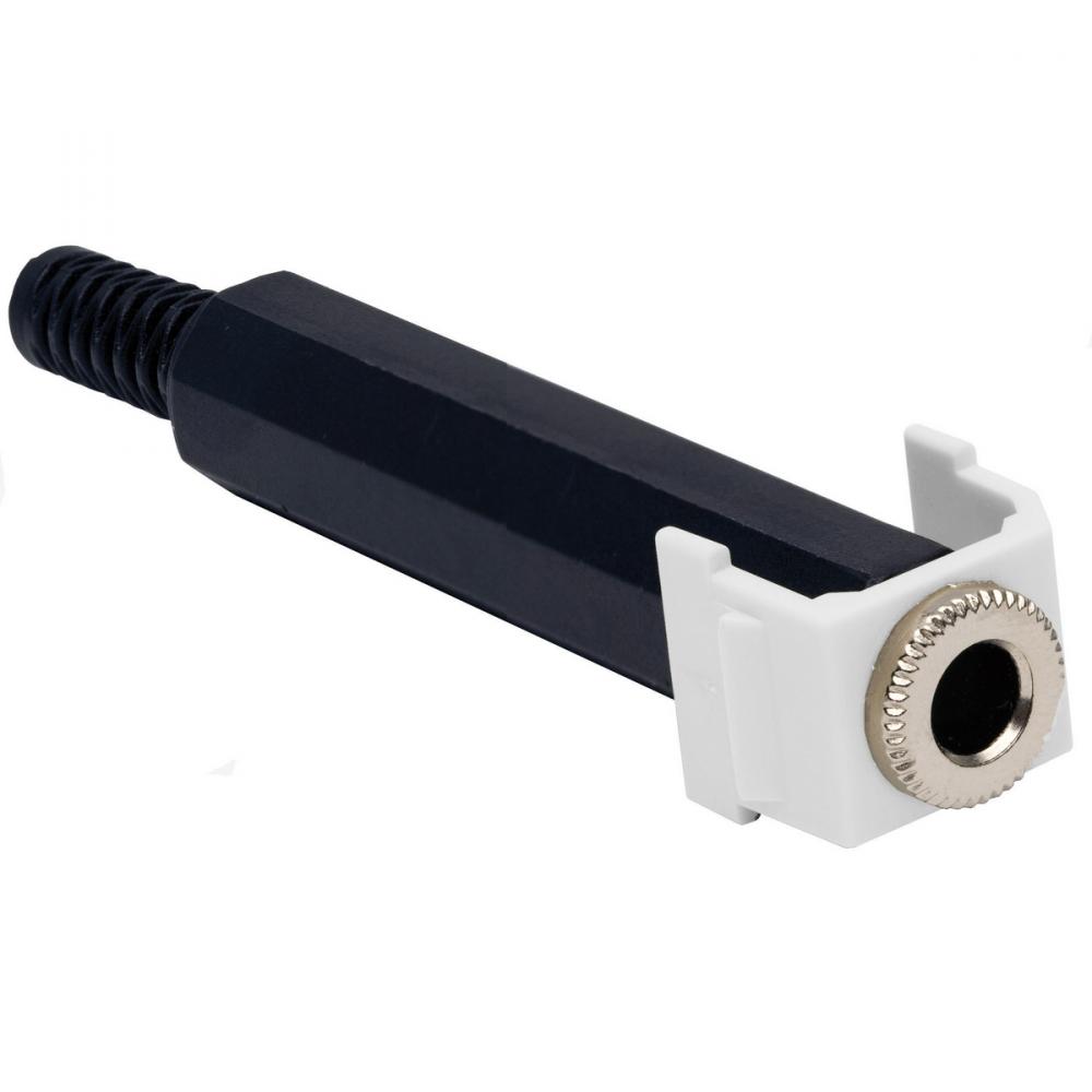 SNAP-FIT, KEYSTONE,1/4&#34; STEREO JACK,WH