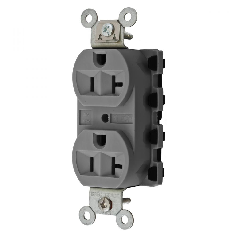 SNAP2CONNECT 20A/125V DPLX, GRAY