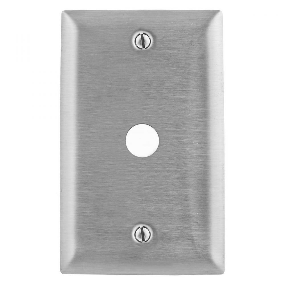 WALLPLATE, 1-G, .64&#34;, 430SS