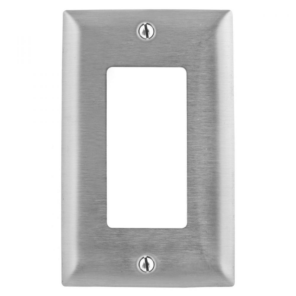 WALLPLATE, 1-G, GFCI, 430SS