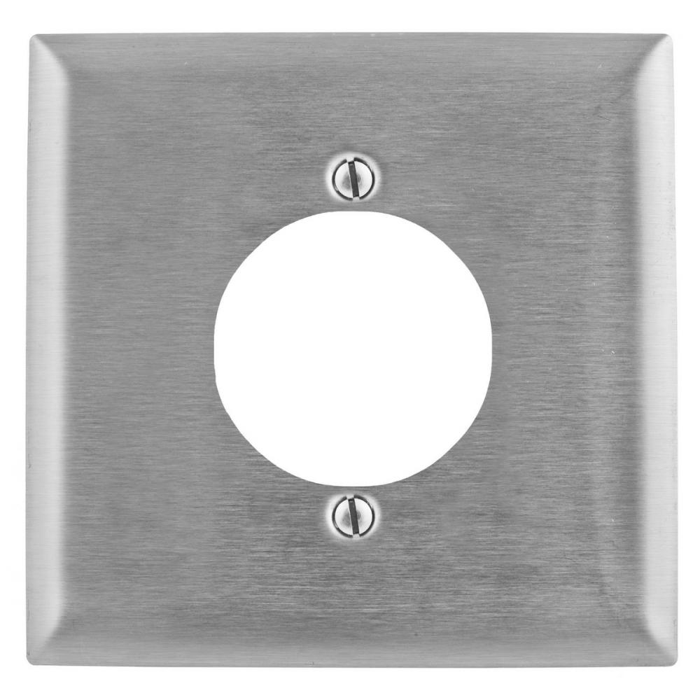 WALLPLATE, 2-G, 2.15&#34;, 2 BOLT, SS