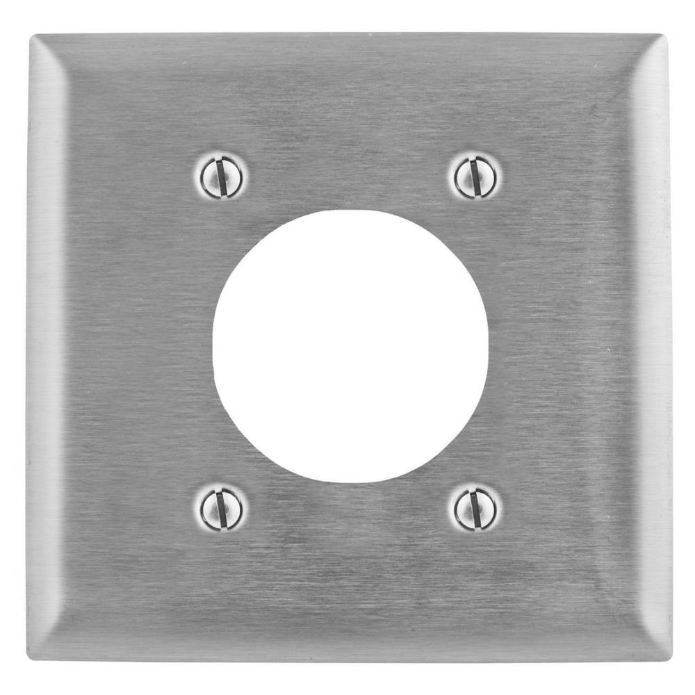 WALLPLATE, 2-G, 2.15&#34;, 4 BOLT, 430SS