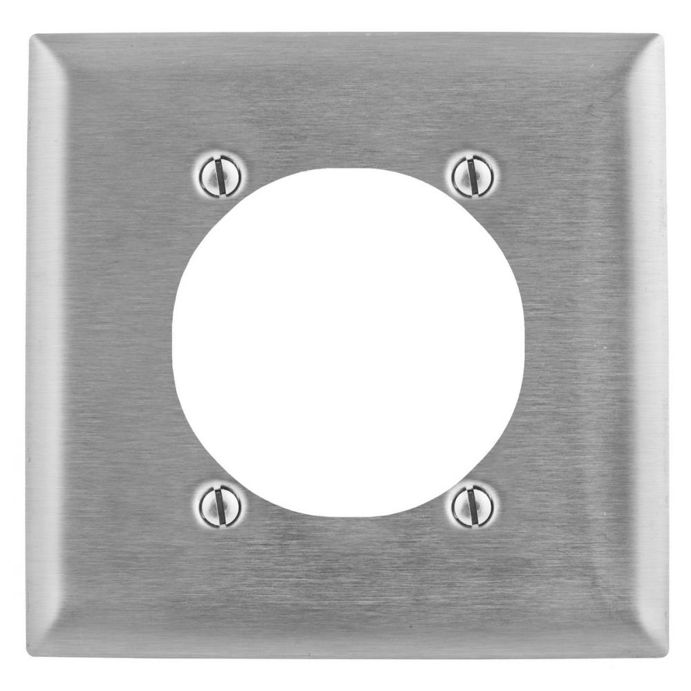 WALLPLATE, 2-G, 2.66&#34;, SS