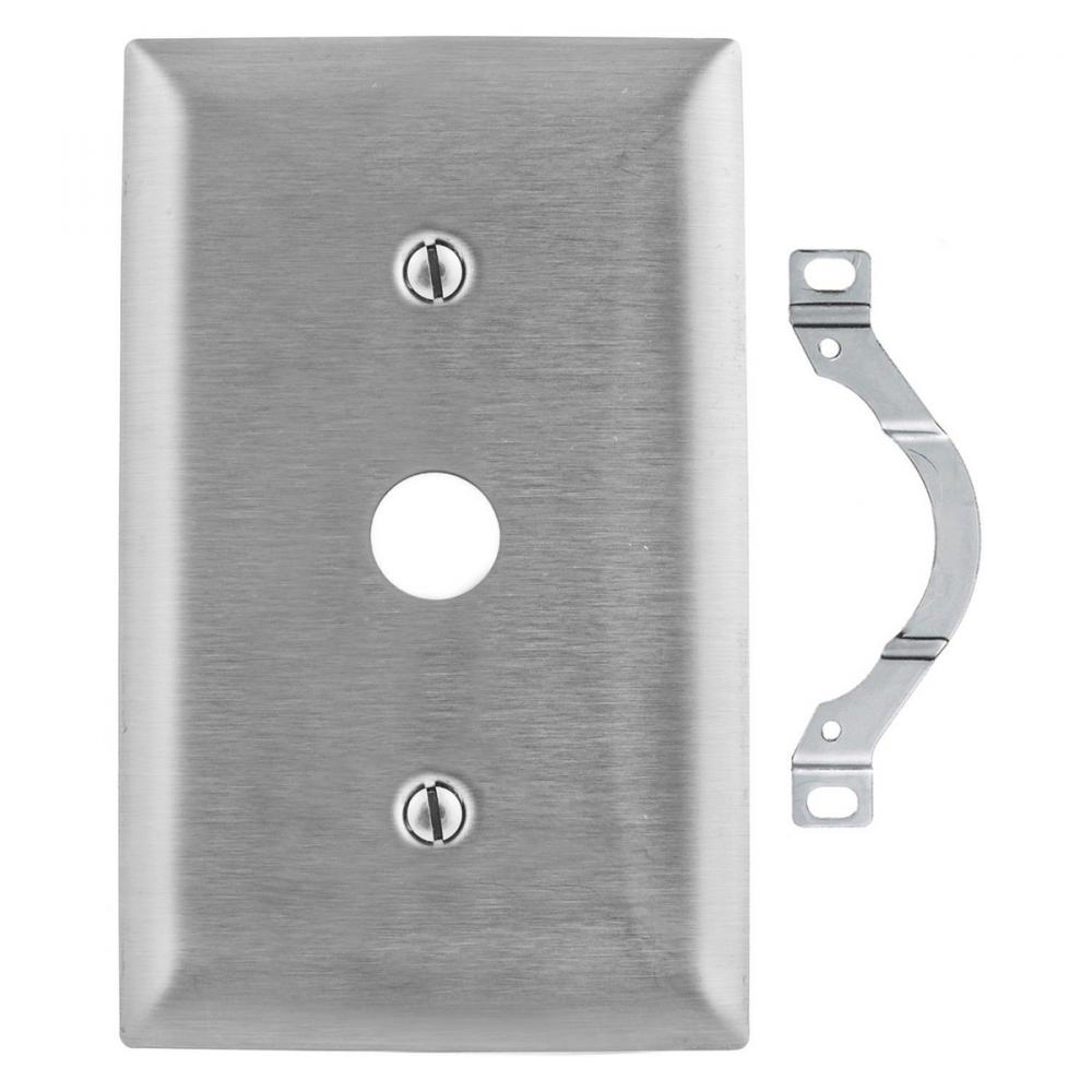 WALLPLATE, 1-G, .38&#34;, SS