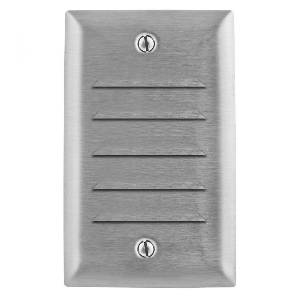 WALLPLATE, 1-G, LOUVER, SS