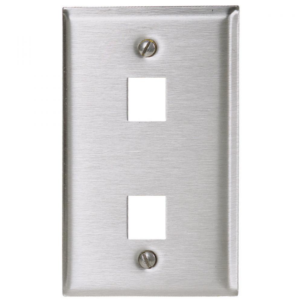 PLATE, WALL,SS,1-G,2PORT