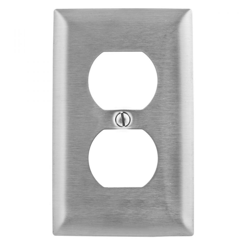 WALLPLATE, JUMBO, 1-G, DUP, SS