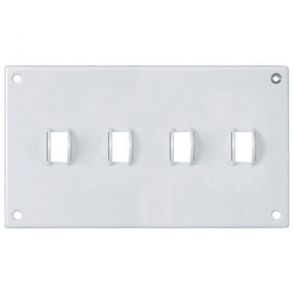 SEC WALLPLATE, 4-G, TOG, WH