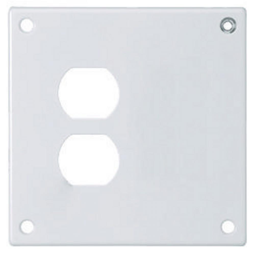 SEC WALLPLATE, 2-G, DUP/BLNK, WH