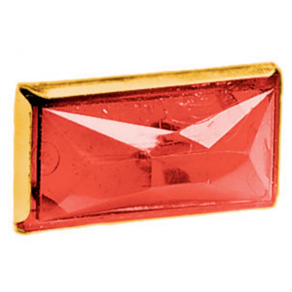 JEWEL, RED RECTANGULAR