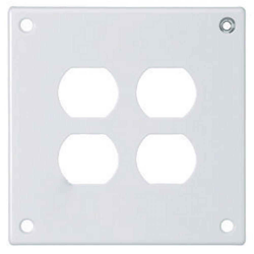 SEC WALLPLATE, 2-G, DUP, WH