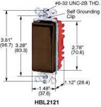 Hubbell Wiring Device-Kellems HBL2121WA - SP STYLE SW, 20A 120/277V, WH