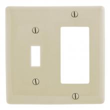 Hubbell Wiring Device-Kellems NP126AL - WALLPLATE, 2-G, 1) TOG 1) REC, AL