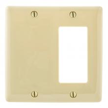 Hubbell Wiring Device-Kellems NP1326I - WALLPLATE, 2-G, 1) DEC 1) BLNK, IV