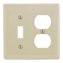 Hubbell Wiring Device-Kellems NP18AL - WALLPLATE, 2-G, 1) DUP 1) TOG, AL