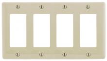 Hubbell Wiring Device-Kellems NP264AL - WALLPLATE, 4-G, 4) RECT, AL