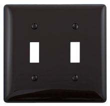 Hubbell Wiring Device-Kellems NP2BK - WALLPLATE, 2-G, 2) TOG, BK