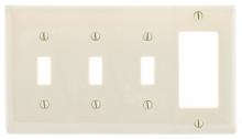 Hubbell Wiring Device-Kellems NP326LA - WALLPLATE, 4-G, 3) TOG 1) DEC, LA