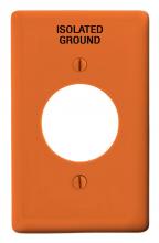 Hubbell Wiring Device-Kellems NP720OIG - WALLPLATE, 1-G 1.60" HOLE NYL ORANGE IG