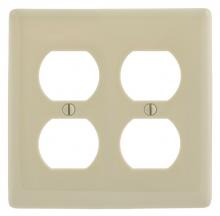 Hubbell Wiring Device-Kellems NP82AL - WALLPLATE, 2-G, 2) DUP, AL