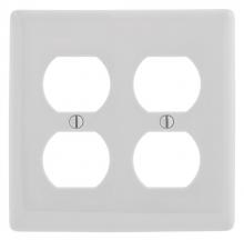 Hubbell Wiring Device-Kellems NP82OW - WALLPLATE, 2-G, 2) DUP, OW