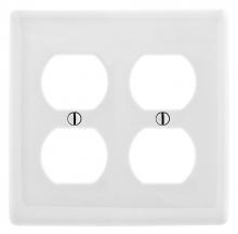 Hubbell Wiring Device-Kellems NP82W - WALLPLATE, 2-G, 2) DUP, WH