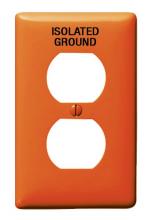 Hubbell Wiring Device-Kellems NP8OIG - WALLPLATE, 1-G DUPLEX NYL ORANGE IG