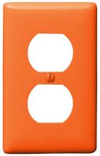 Hubbell Wiring Device-Kellems NP8OR - WALLPLATE,1-G DUPLEX NYL ORANGE