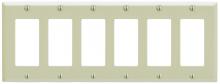 Hubbell Wiring Device-Kellems PHPS6AL - ALMOND PAINTED STEEL 6 GANG RECTANGULAR