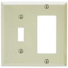 Hubbell Wiring Device-Kellems PJS126AL - ALMOND PAINTED STEEL 2-G, 1-RECT, 1-SW