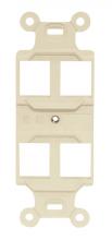 Hubbell Wiring Device-Kellems Q106AL - STYLELINE DUPLEX OUTLET FRAME, 4 P,AL