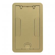 Hubbell Wiring Device-Kellems 24GCCVRBRS - 2/4G CARPET CVR, FLUSH, BRASS POWDER