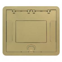 Hubbell Wiring Device-Kellems 610GCCVRBRSC - 6/10G CARPET CVR, INSERT, BRASS POWDER