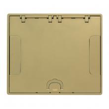 Hubbell Wiring Device-Kellems 610GTCVRBRS - 6/10G TILE CVR, FLUSH, BRASS POWDER