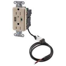 Hubbell Wiring Device-Kellems AVPS152LA - ISTATION P-SUP,5VDC,DUP 15AMP,USB-CHR,LA